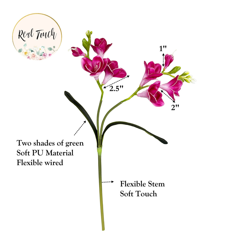 20" Lifelike Soft Real Touch Artificial Freesia-2 sprays