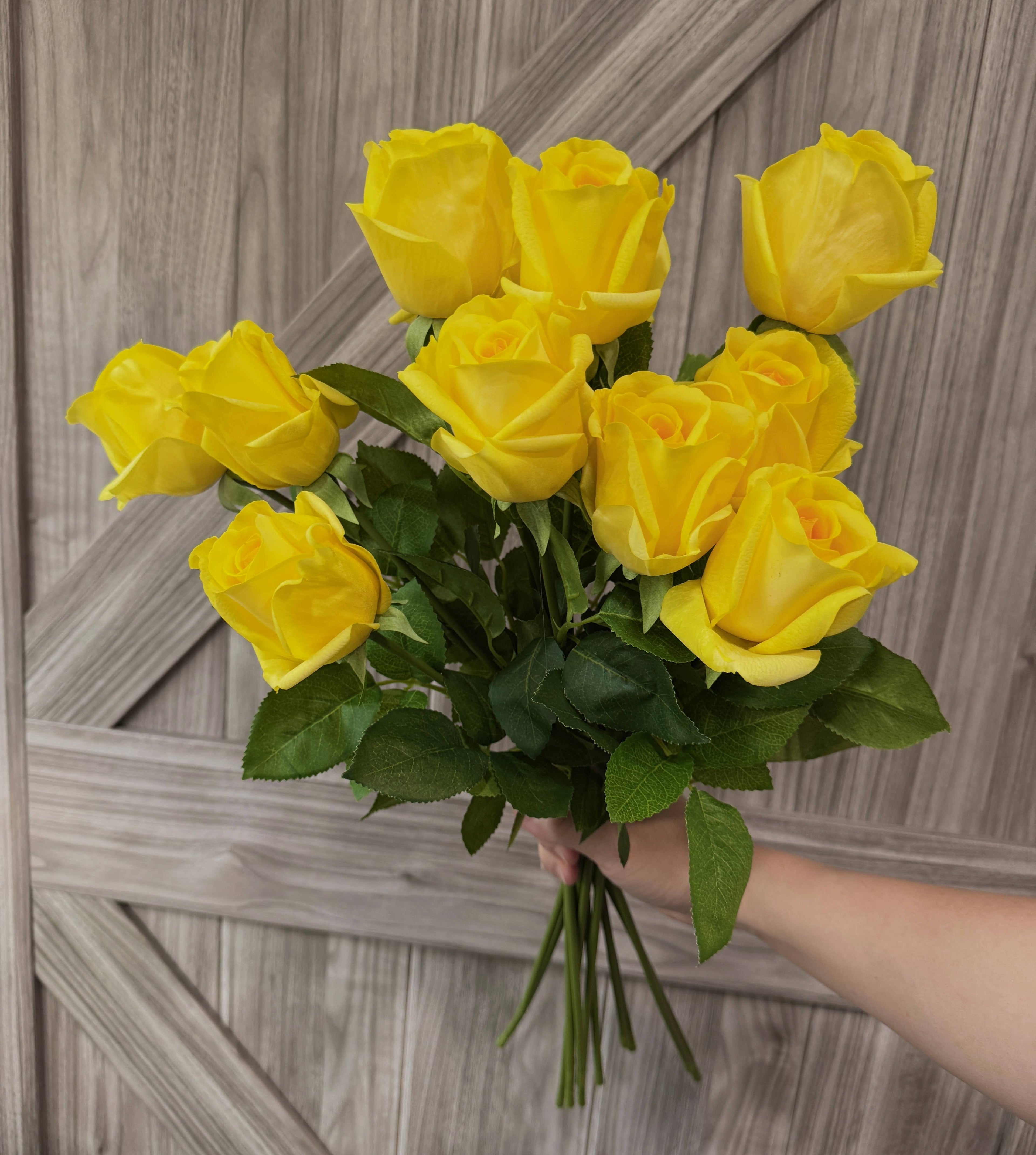 21.5" Ultra Realistic Faux Rose Stem – Moisturizing Coating