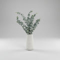 Single Stem  Eucalyptus in Textured Pebble Finish Vase