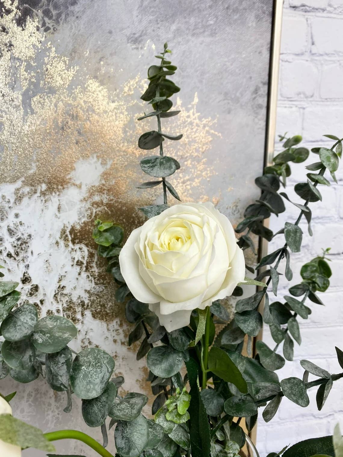 22"Soft touch Spiral Eucalyptus Bush-Artificial Flocked