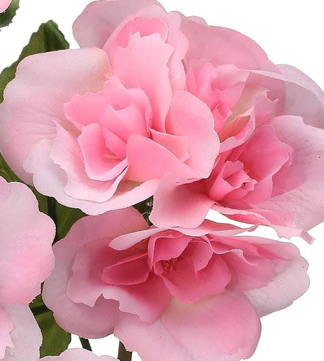 Artificial Begonia Flower Plant - Orange, Pink, Red, or Yellow