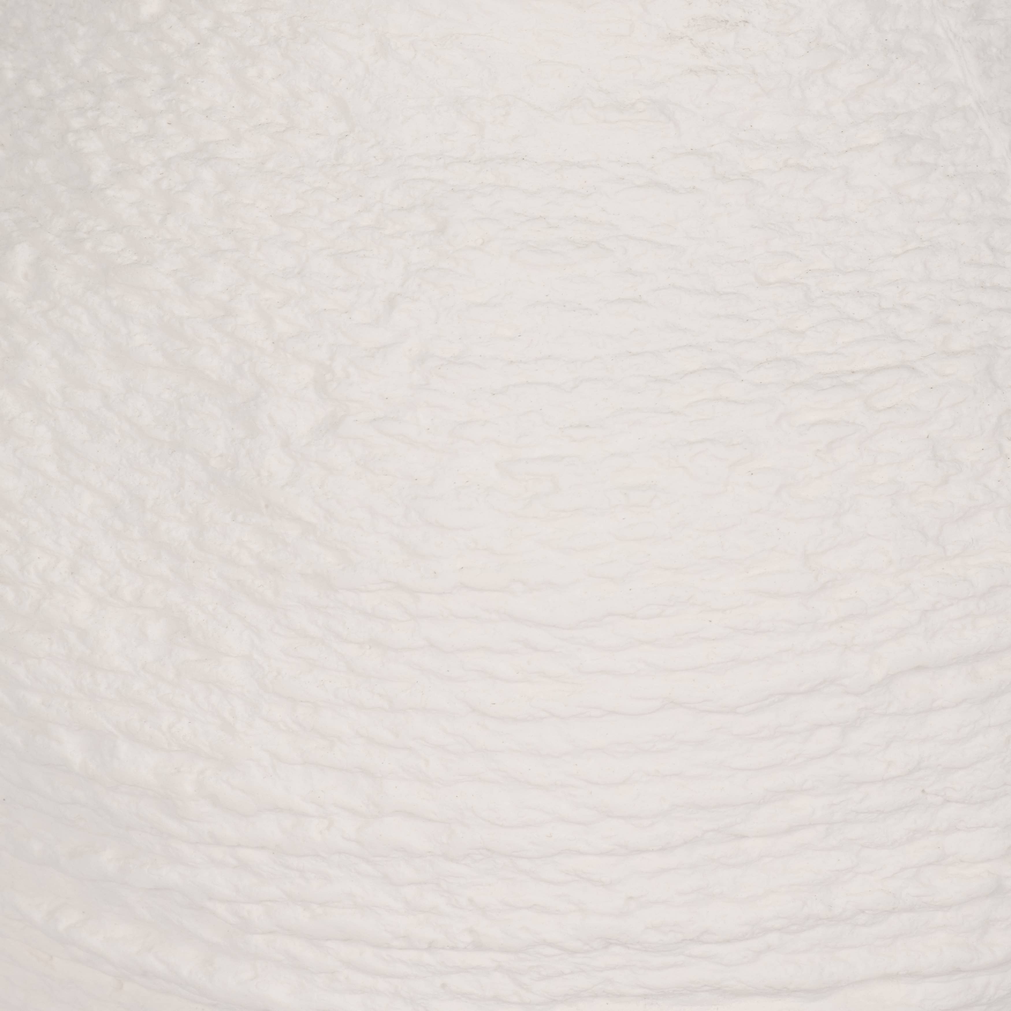 Decorative Vase - White Ceramic Woven Textured Coastal, 7 in