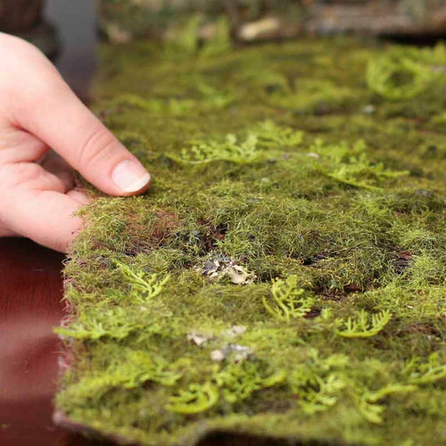 10" x "18" Artificial Flat Grass & Moss Mat
