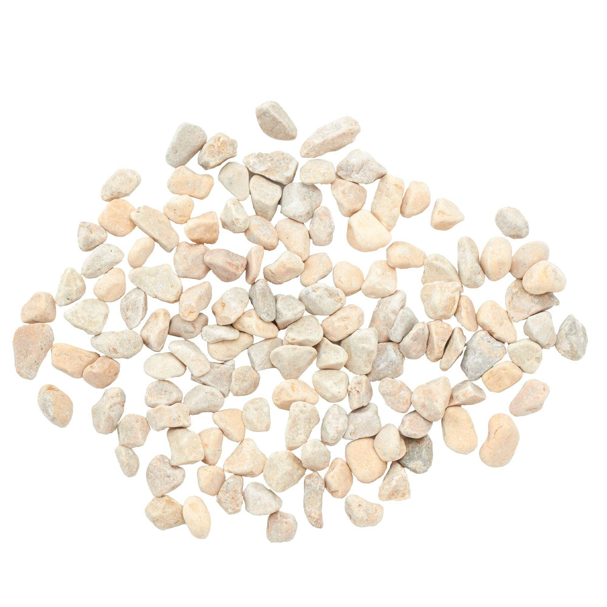 The Spotted Donkey natural white decorative river rock pebbles for plant displays, terrariums, and home decor.